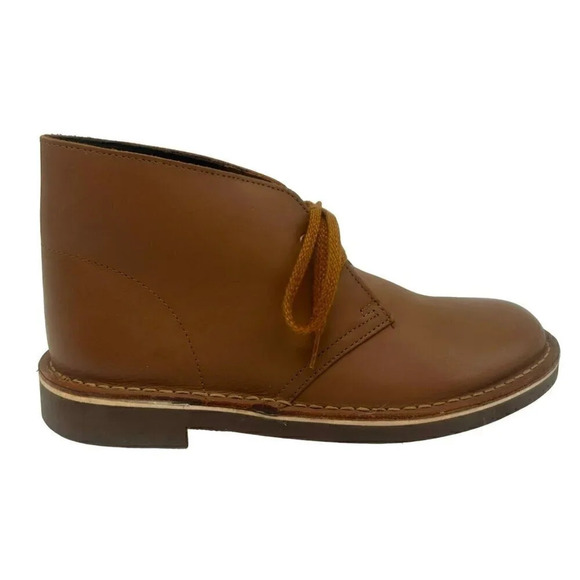 Clarks Bushacre‎ 3 Chukka Boot Men Size 7 Leather Upper Lace Up Ankle Brown - Picture 1 of 11